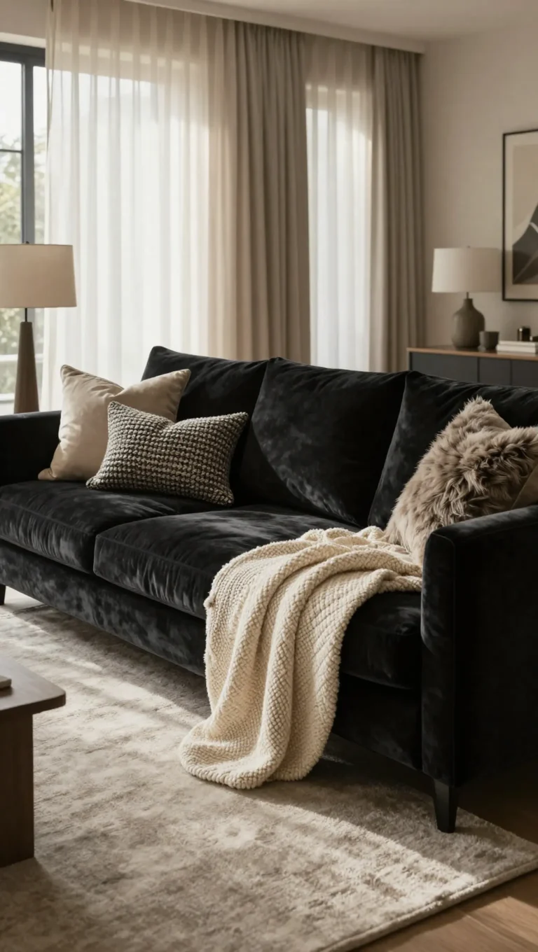 6 Black Couch Living Room Decor Ideas