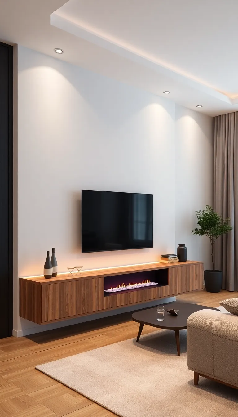 7 Electric Fireplace Ideas With TV for a Cozy and Modern Living Room